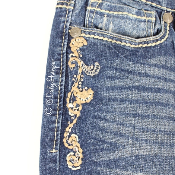 Nine West Vintage America Women's Embroidered and Embellished Jeans - Picture 3 of 8